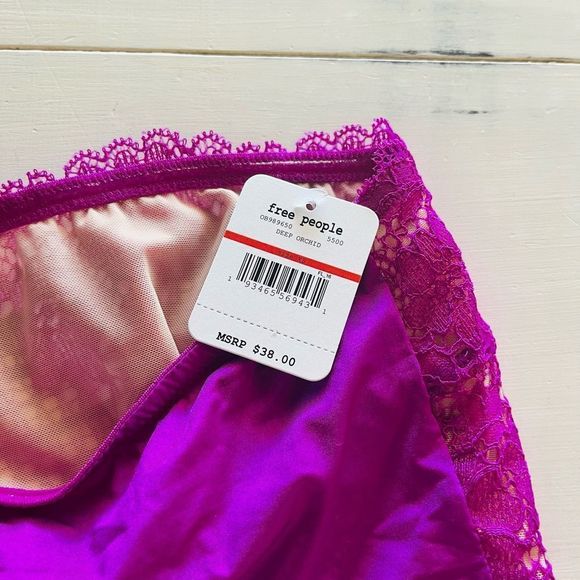 Free People Women’s Deep Orchid Purple Bandeau Size XS NWT - Picture 4 of 4